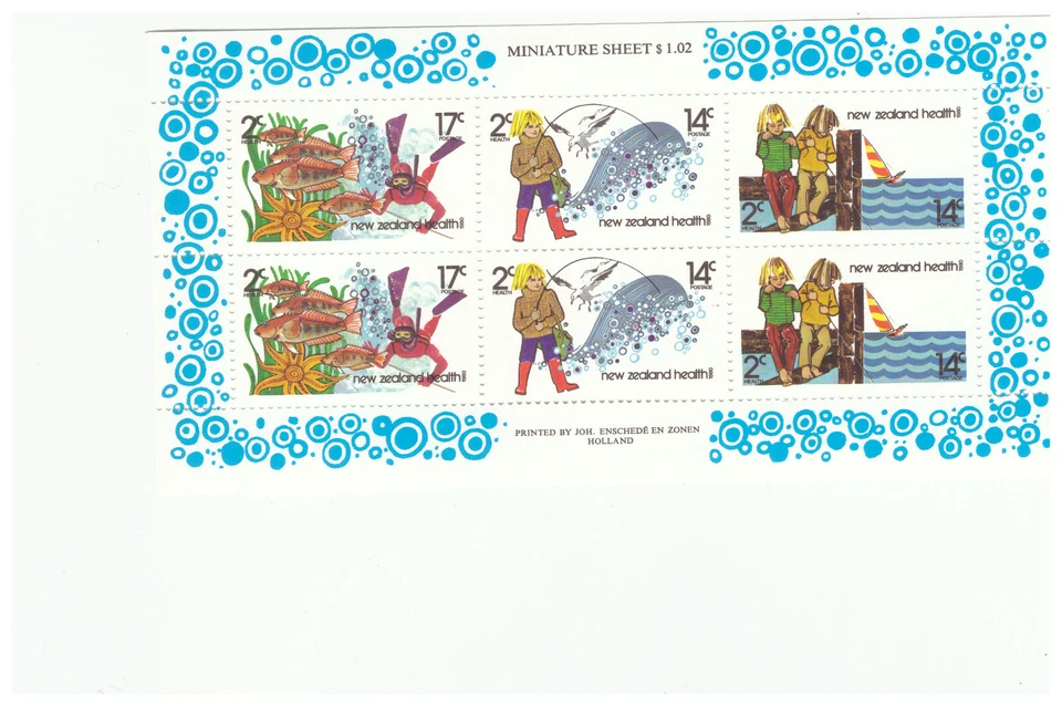 新西兰 SC.B108a 新西兰钓鱼类型 S/S MNH PBPG12 — 第 1/1 张图片