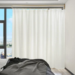 Cortina de terciopelo divisor de cortina de privacidad en forma de U para SPA/habitación/cubículo - Imagen 1 de 20