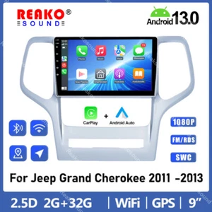 2+32GB For Jeep Grand Cherokee 2011-2013 Android 13 Carplay Car Stereo Radio GPS - Picture 1 of 18