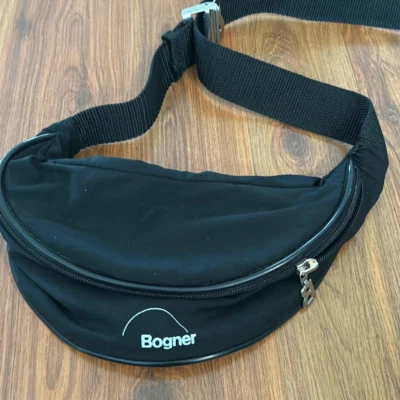 Bogner Negro Ligero Nylon Riñonera Ajustable Bolso de Mano Cintura Bolsa Foto 1 de 4