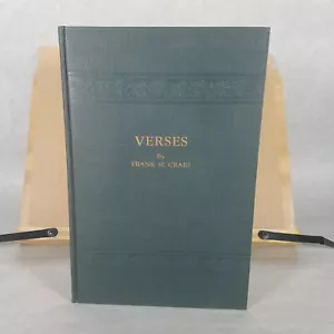 Verses - 1928 Hardcover by Frank H. Craig Waits River Vermont Poetry Book 1st Ed - Picture 1 of 14