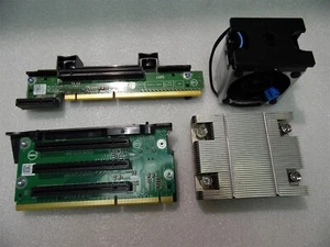 DELL POWEREDGE SERVER R520 DUAL CPU PROCESSORS UPGRADE KIT RISERS FAN HEATSINK - Afbeelding 1 van 3