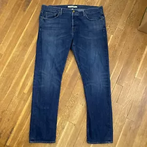 Burberry Brit Jeans Men’s 40”x31” Indigo Straight Button Fly Denim Selvedge USA - Picture 1 of 19