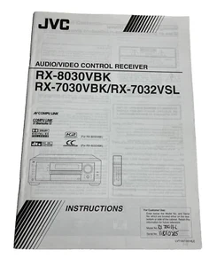 JVC RX-8030VBK RX-7030VBK/RX-7032VSL INSTRUCTIONS ORIGINAL D1343 - Picture 1 of 11