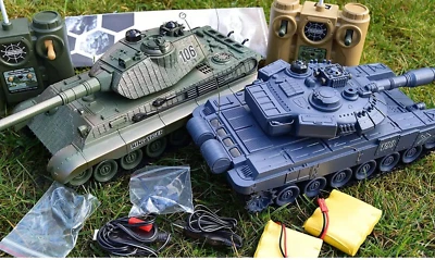 SAMMAR GIFTS Radio Remote Control Tank Large Interactive German RC Twin Battle Fighter Tank