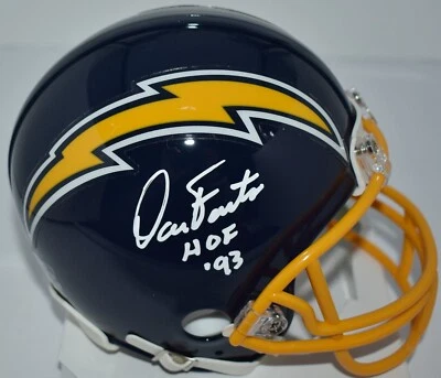 DAN FOUTS AUTOGRAPHED VSR4 TB MINI HELMET SAN DIEGO CHARGERS HOF 1993 JSA - Image 1 of 4