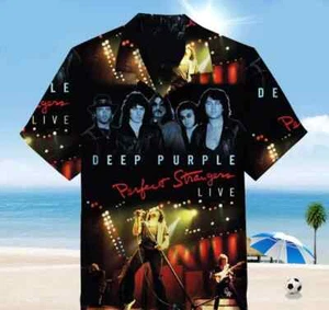 Deep Purple Rock Band Hawaiian Shirt, shirt US size - Picture 1 of 2