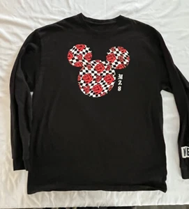 Neff Disney Men's Shirt XL Mickey Mouse Black Long Sleeve Geometric Top - Picture 1 of 7