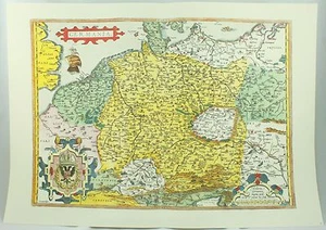 Miliaria Germanica Germania Vintage Germany Geographic Urban Map Art Print - Picture 1 of 10
