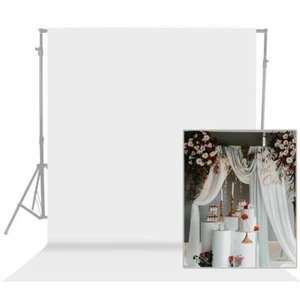 Photo Backdrop White 10 x 10ft White Backdrop for Photoshoot Solid White Phot... - Picture 1 of 9