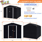 10X8ft Metal Storage Shed Outdoor Tool Shed W/ Lockable Doors Garden Bike Shed
