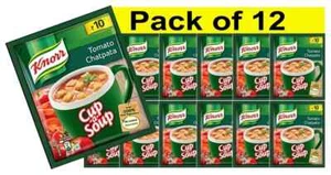 Nuovo Knorr Cup A Zuppa Pomodoro Chatpata Pronto in Un Minuto 14 gm Confezione da 12 - Foto 1 di 3