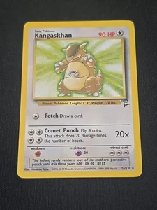 Kangaskhan 026/130 Base Set 2 Regular Estrella Negra Raro Pokemon Juego de Cartas Coleccionables Ligero - Imagen 1 de 2