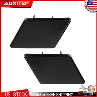 2 piezas cubiertas negras para lavadora de faros delanteros para BMW 325i 328i 330i 335i 2006-2008 Foto 1 de 4