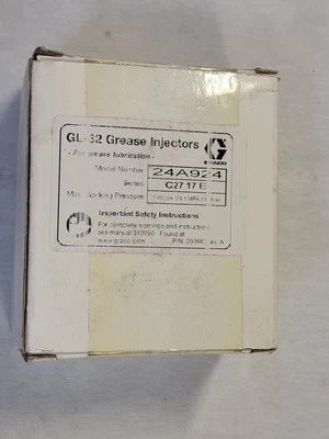 Graco GL-32 Grease Injector 24A924 MAX WPR 3500 PSI NEW & NEW OPEN BOX FREE SHIP - Image 1 of 4