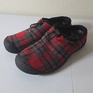 Keen Damen Karo Flanell Howser III Slide Hausschuhe rot schwarz Größe 6,5 - Bild 1 von 9