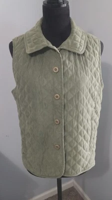 Cabela's 绗缝女式纽扣背心中号带拉链前口袋 — 第 1/4 张图片