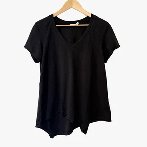 Wilt Black V-Neck Irregular Hem T-Shirt M - Picture 1 of 5
