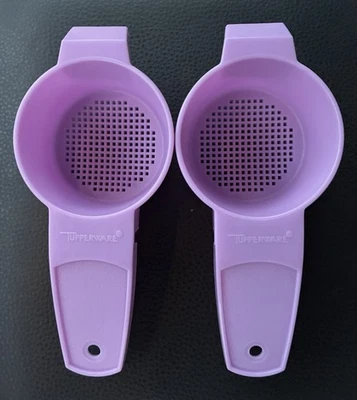 Lot Of Two Tupperware Lavender Mini Strainer Utensil Gadget Free Shipping! NEW - Image 1 of 2