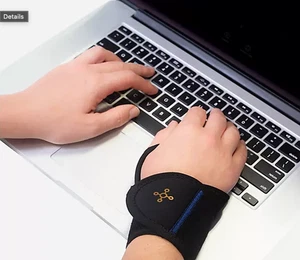 TOMMIE COPPER Unisex Black 2 Pack Compression Wrist Wraps NEW - Picture 1 of 3