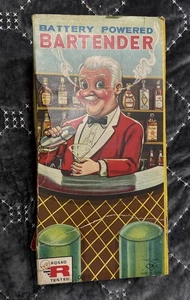 🔥Vintage Rosco Battery Powered Bartender Tin Toy Made in Japan Untested🔥 - Picture 1 of 5