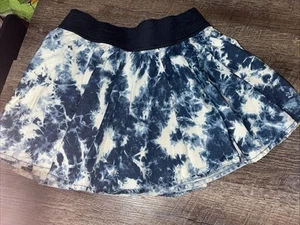 Justice Size 10 Tie-Dye Stonewash Bleached 80S Look Flare Skirt Skort Guc - Picture 1 of 5