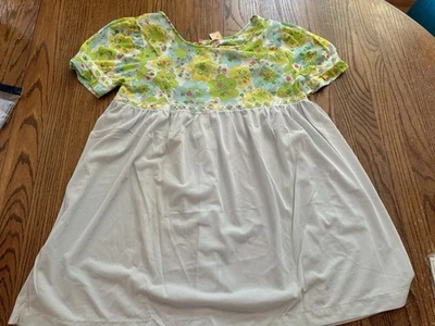 VINTAGE Dead Stock 60s Gillies By GILEAD Dress Floral Baby Doll  SZ L - Image 1 of 4