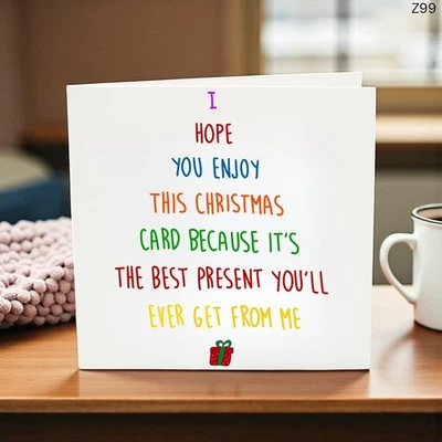 Funny Christmas Card-Best Present You’ll Ever Get From Me-Rude Adult Humor Card - Image 1 of 4
