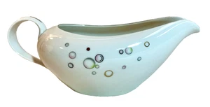 Vintage MCM Porzellan Sauciere Blasen Atomic Retro Silberrand DW Japan - Bild 1 von 7