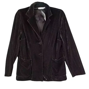 Chaqueta de terciopelo marrón EWM para dama talla 12 del Reino Unido manga larga con botones - nueva con etiquetas - Imagen 1 de 16