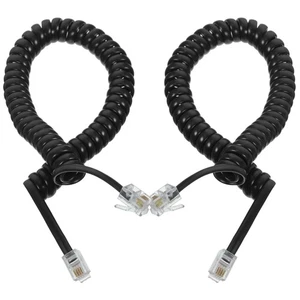 2 Pcs Telephone Cable Coiled Cords Receiver for Landline Phones - Afbeelding 1 van 12