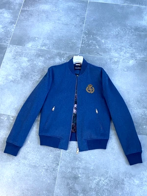 $3100 Men's DOLCE & GABBANA 100% Cashmere Crest Logo Bomber Jacket Coat EU 48 M - Image 1 of 4