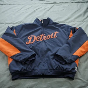 Chaqueta Detroit Tigers Para Hombres Mediana MLB Béisbol Base Térmica Script Majestuosa - Imagen 1 de 19