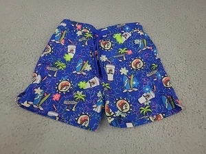 Bucees Boys Swim Trunks Pockets Toddler 4T Blue Tropical  - Picture 1 of 8
