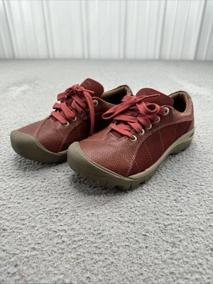 Zapatos para caminar senderismo Keen Presidio 1017948 de cuero rojo para mujer talla 7” Foto 1 de 4