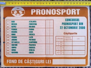 Romania, 2000, Vintage Lottery Advertising Poster - PRONOSPORT - Picture 1 of 1