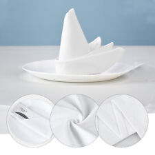 White Napkins Table Linen Plain Dinner Serviette Cloth for Hotel Wedding Party