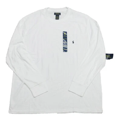 Мужская футболка Polo Ralph Lauren Цвет белый Вафель Вязаная Тепловая Круглый вырез - Изображение 1 из 4