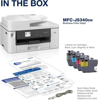 Brother MFC-J5340DW Wireless Business Color Inkjet All-in-One Printer 11”x17” - Image 1 of 4