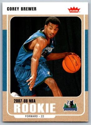 Fleer #204 Corey Brewer Minnesota Timberwolves 2007 Foto 1 de 2