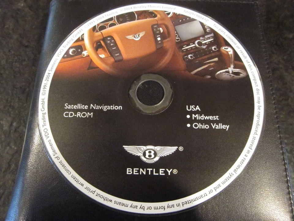04-06 BENTLEY CONTINENTAL FLYING SPUR CD MAP NAV DISC MIDWEST OHIO VALLEY US USA - Image 1 of 1