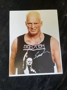 WWE ECW The SANDMAN Signed Wrestling 8.5" X 11" Color Photo - Picture 1 of 3