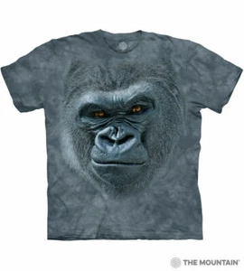 The Mountain Adult Unisex Blue Smiling Gorilla Wildlife camiseta gráfica, pequeña - Imagen 1 de 3