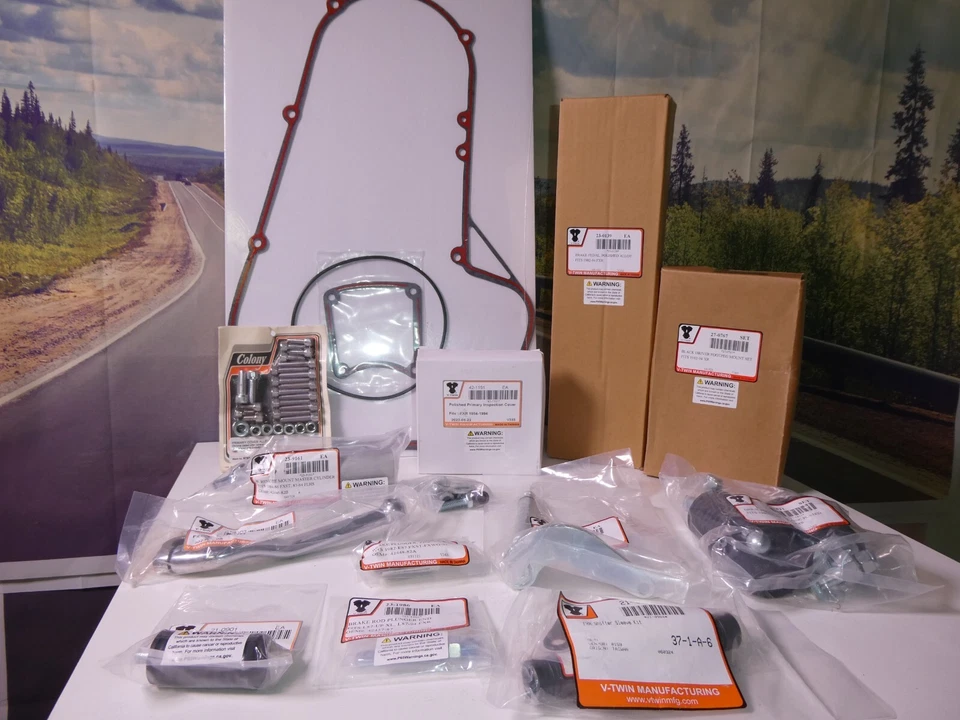 Kit de controle de pé médio Harley FXR EVO Super Glide FXLR 1982-1986 V-Twin 22-0348 X6 - Imagem 1 de 4