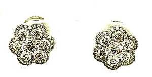 14k white gold diamond studs - Picture 1 of 8