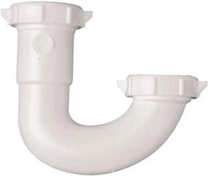 Keeney 10400WK 1-1/2-Inch or 1-1/4-Inch by 1-1/2-Inch J-Bend, Trap Elbow, White - Picture 1 of 1