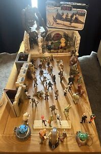 Jabba The Hutt, Rancor, Palace, Skiff & Huge Action Figure Bundle Dioramas Rare