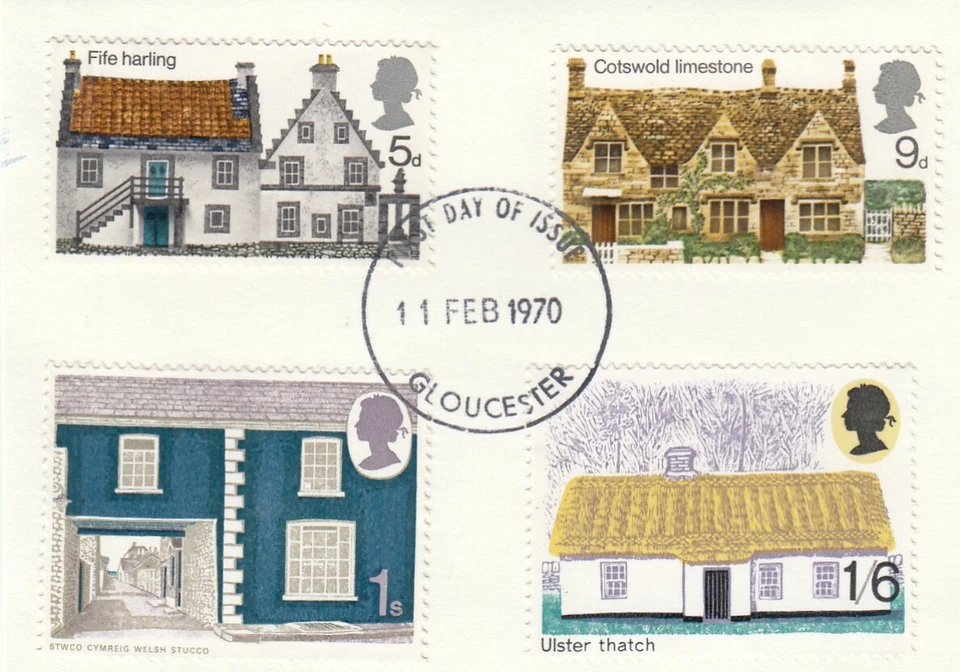 Rural Architecture GB Used Gloucester (c) 1970 ON PIECE (88115) - Image 1 of 1