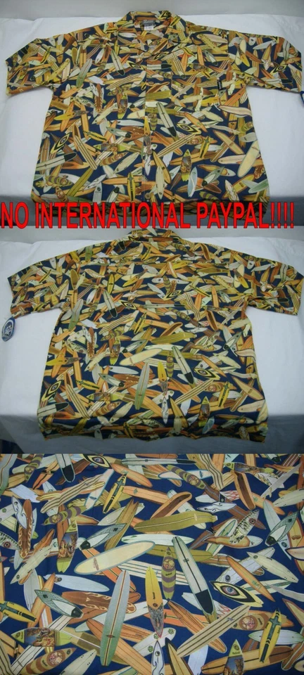New Mens Rick RIETVELD USA XL Million Surfboards Navy Camp Shirt Last Units - Image 1 of 1