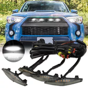 4x Raptor Style Grill LED White Lights Kit For Toyota 4Runner TRD Pro 2014-2019 - Picture 1 of 23